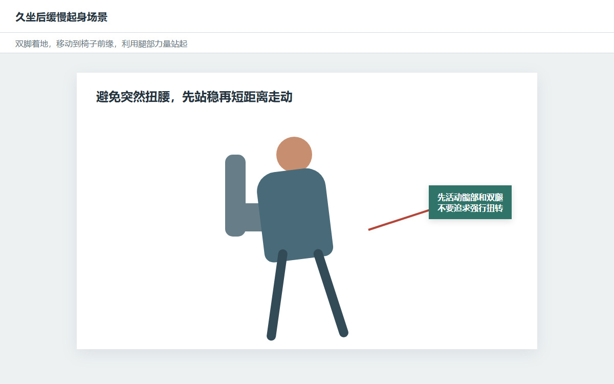 久坐后起身腰背发僵怎么办?先活动髋部再逐步增加走动 久坐后起身腰背发僵怎么办?先活动髋部再逐步增加走动